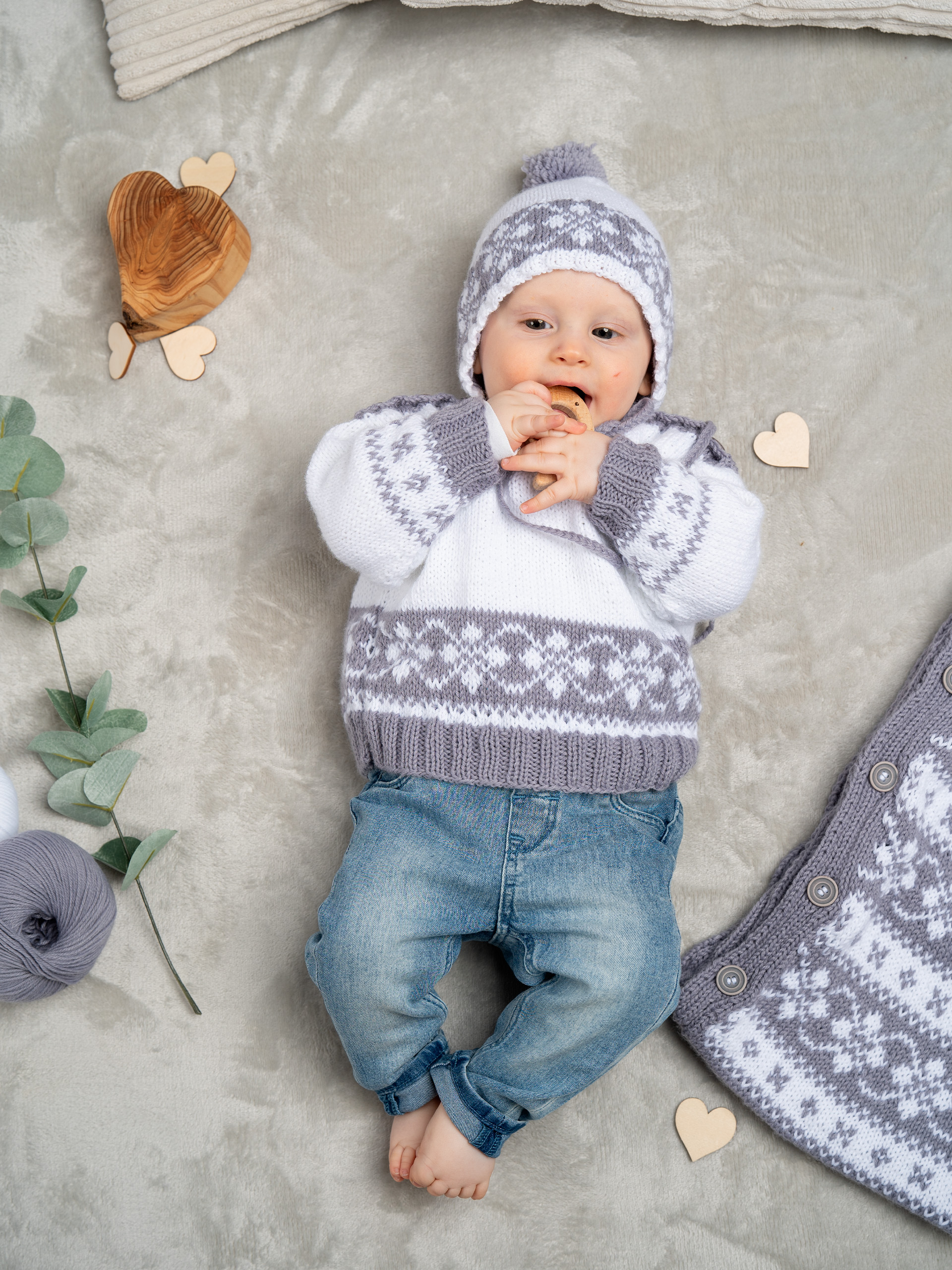 Baby Micro Pulli mit Norwegermuster