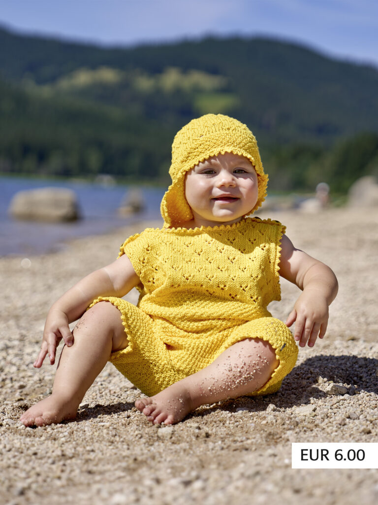 06 & 07 Sonnenmütze und Kurzoverall mit Ajoumusterpasse